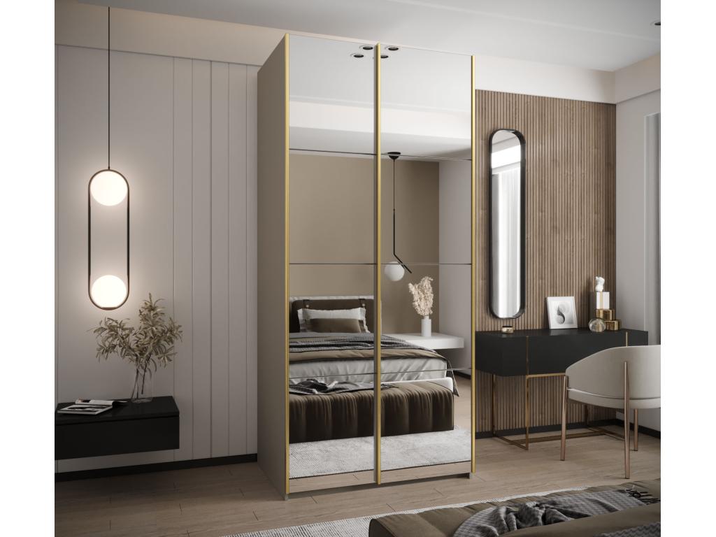 100 x 64 x 245 cm Wardrobe Wood Beige