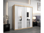 180 x 62 x 200 cm Wardrobe 2-door Silver