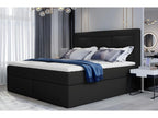 160 x 200 cm Mattress Topper Leather Black