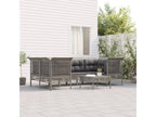 55 x 55 x 31 cm Patio Furniture Set 7-piece Resin Wicker Resin Gray