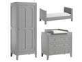 144 x 75 x 80 cm Wardrobe Gray