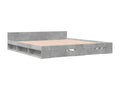 180 x 200 cm Bed Frame without Mattress Wood Concrete Finish Gray