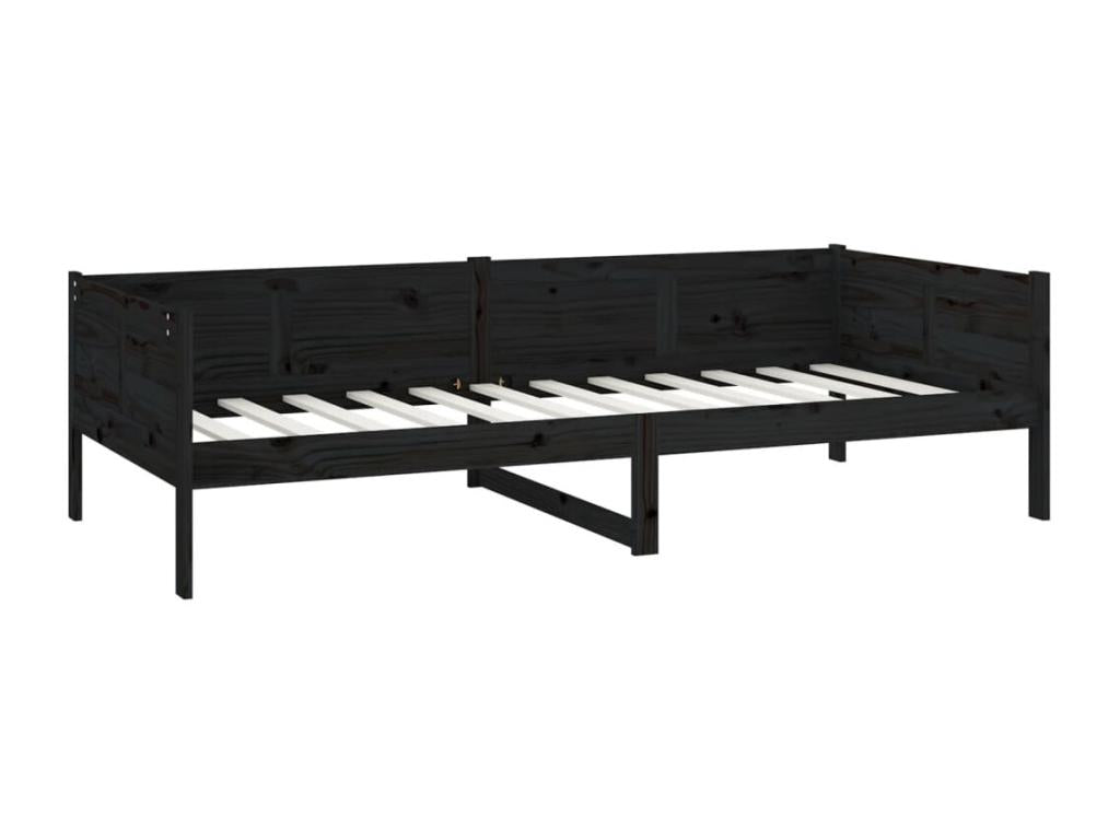 90 x 190 cm Bed Wood Black