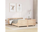140 x 190 cm Bed Frame without Mattress Wood Brown