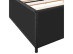 120 x 200 cm Bed Frame Wood Metal Black