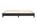 200 x 200 cm Box Spring Bed Wood Faux Leather Black