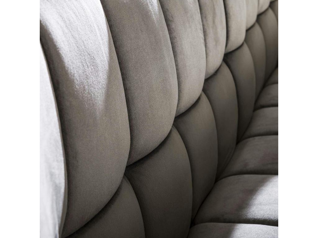 180 x 58 x 81 cm Bench Velvet Gray