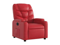74 x 89 x 100 cm Recliner Faux Leather Leather Red