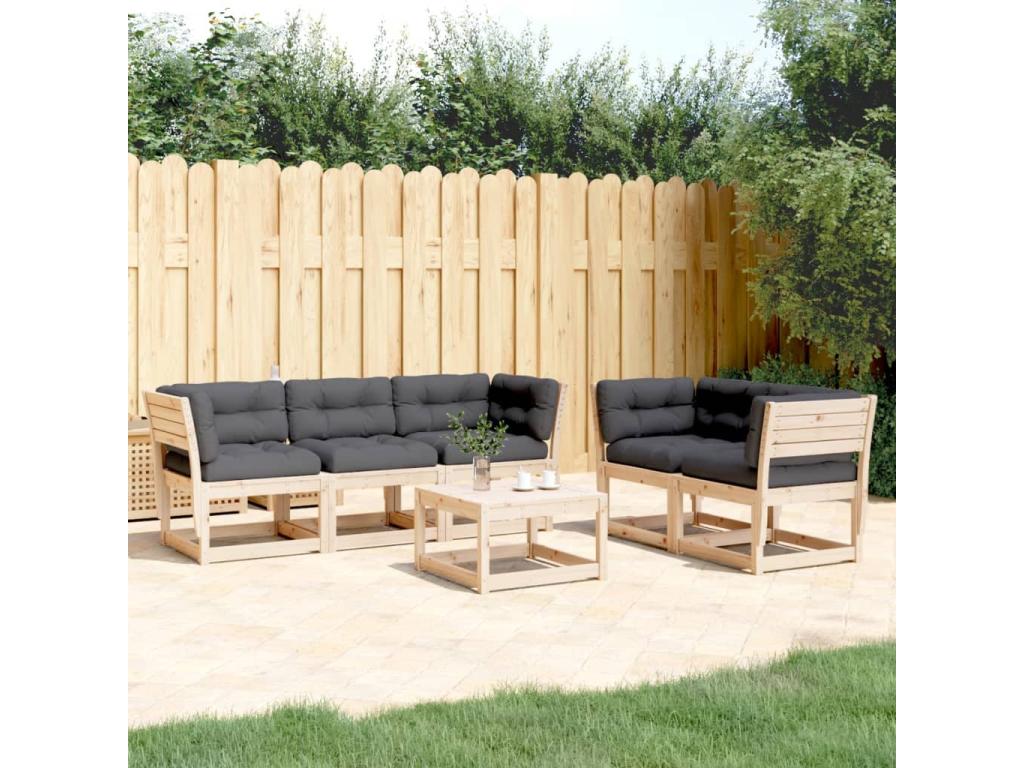 73 x 73 x 78 cm Patio Furniture Set 5-piece Wood Brown
