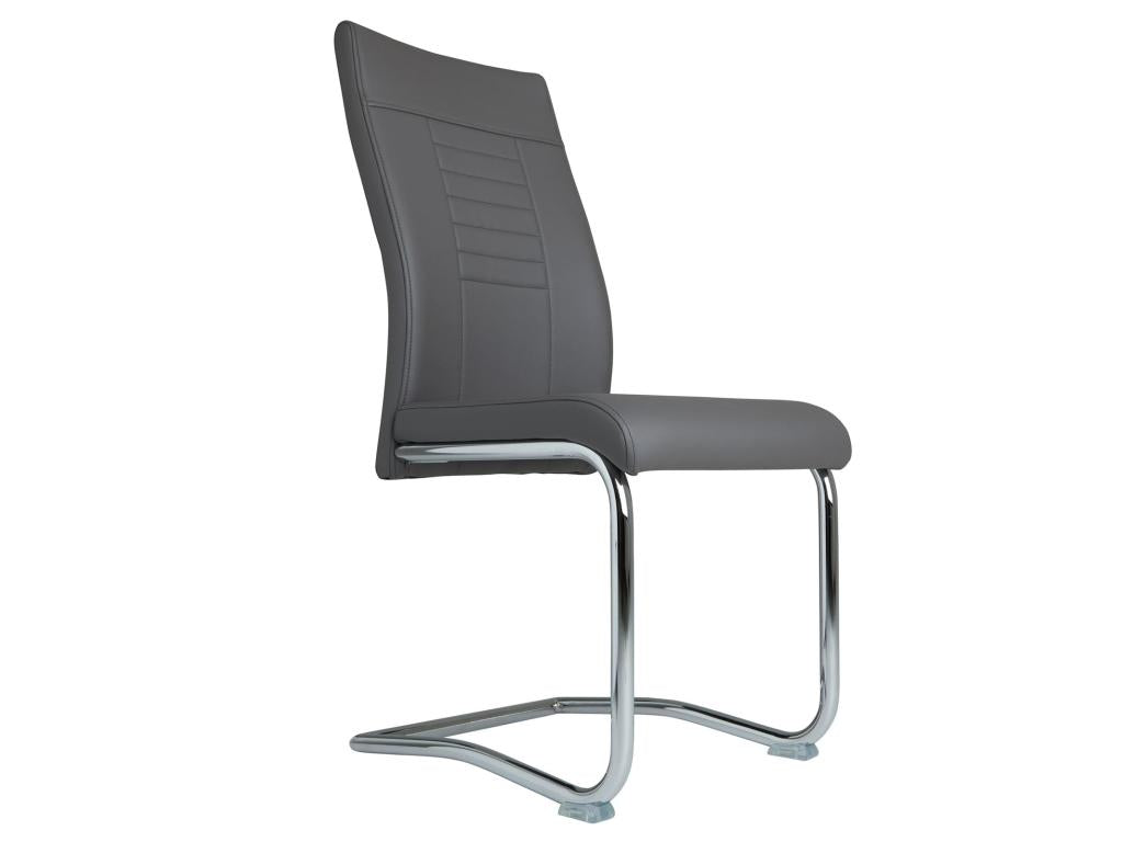 43 x 60 x 98 cm Chair Set of 4 Metal Gray