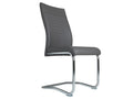 43 x 60 x 98 cm Chair Set of 4 Metal Gray