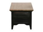 100 x 48 x 55 cm Coffee Table Wood Black
