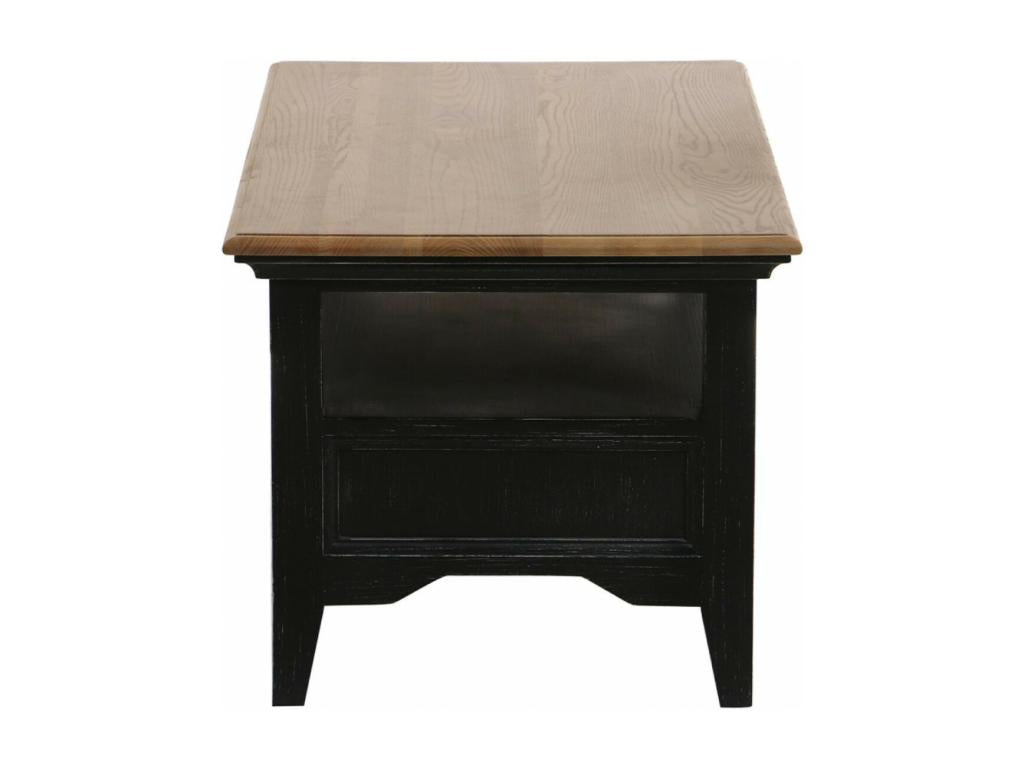 100 x 48 x 55 cm Coffee Table Wood Black