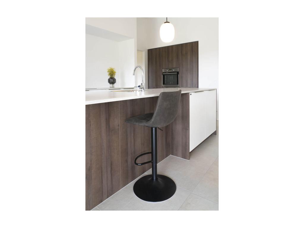 43 x 43 x 88 cm Stool Set of 6 Fabric Steel Gray