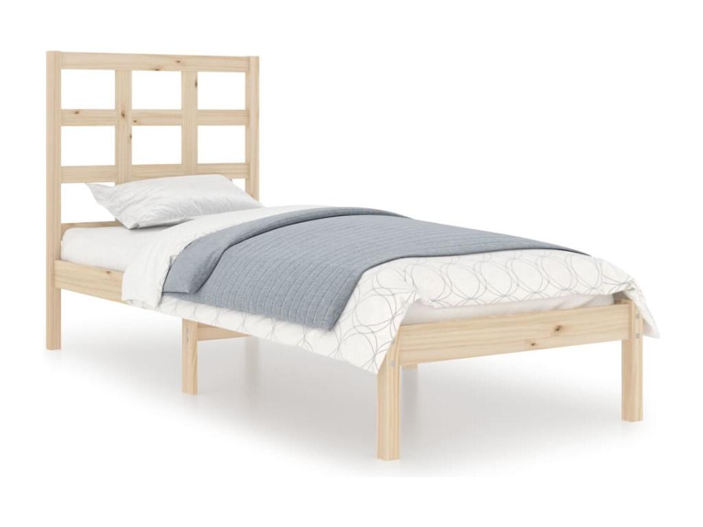 100 x 200 cm Bed Frame Solid Wood Brown