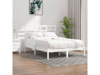 120 x 190 cm Bed Frame Solid Wood White