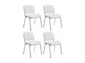54 x 48 x 79 cm Chair Set of 4 Faux Leather Leather White