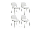 54 x 48 x 79 cm Chair Set of 4 Faux Leather Leather White