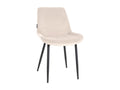 51 x 60 x 80 cm Chair Velvet Metal Cream