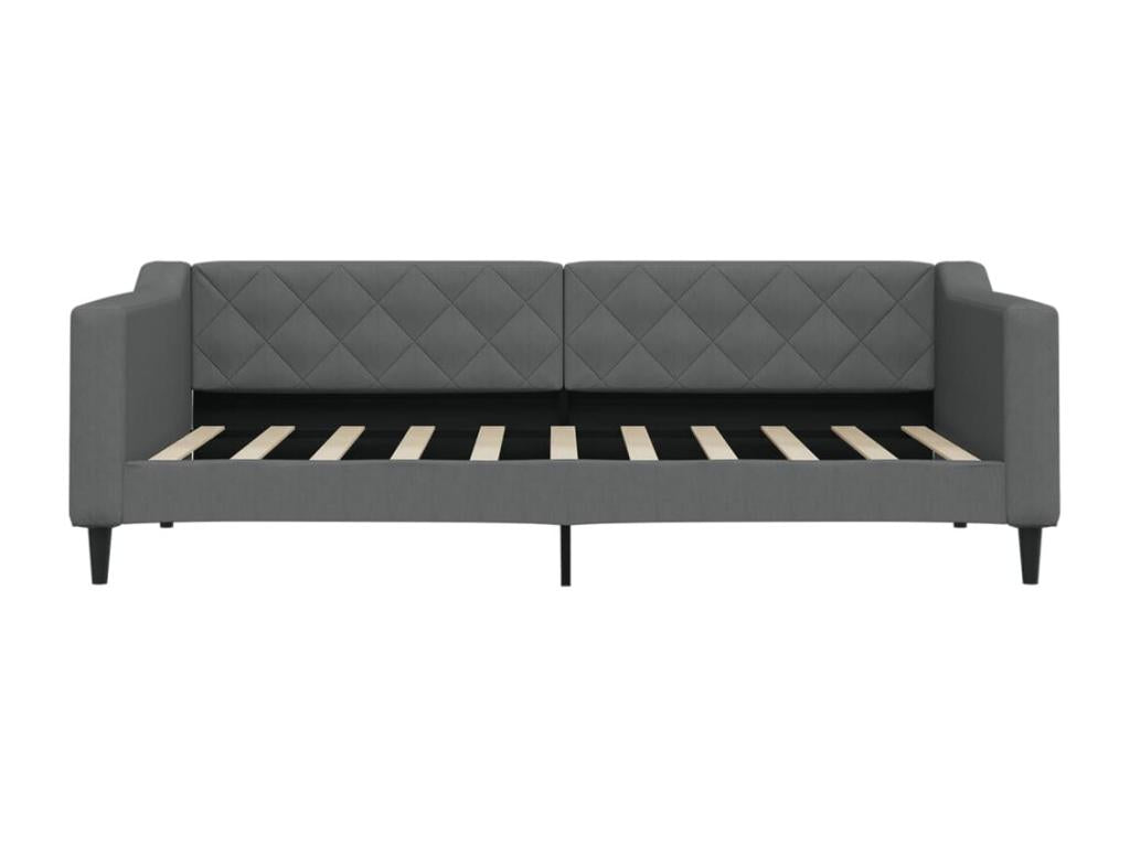 90 x 190 cm Bed Fabric Gray