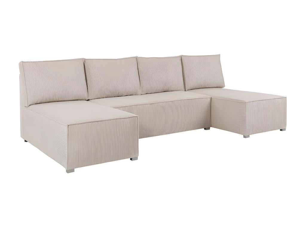 270 x 145 x 72 cm Sleeper Sofa Velvet Beige