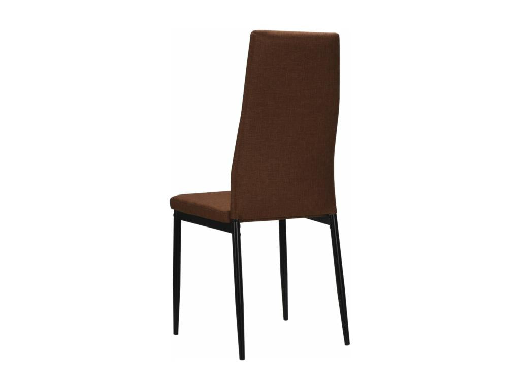 43 x 44 x 96 cm Chair Set of 2 Fabric Metal Brown