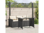 Outdoor Dining Set 2-piece Wood Resin Wicker Black