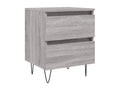 40 x 35 x 50 cm Nightstand Wood Gray