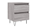 40 x 35 x 50 cm Nightstand Wood Gray