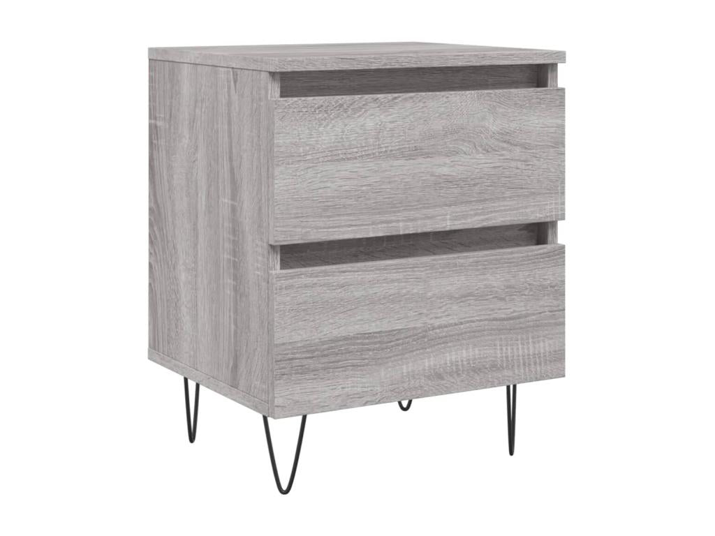 40 x 35 x 50 cm Nightstand Wood Gray