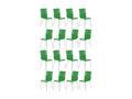 43 x 47 x 87 cm Chair Set of 16 Wood Metal Green