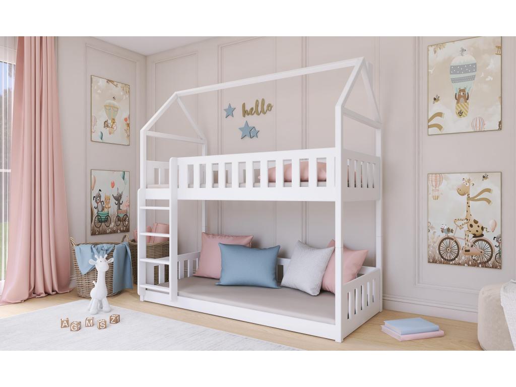 80 x 180 cm Bed Wood White