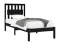 100 x 200 cm Bed Frame Wood Black