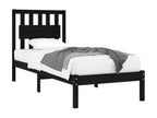 100 x 200 cm Bed Frame Wood Black