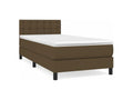 90 x 190 cm Box Spring Bed with Mattress White