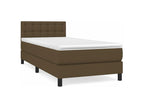 90 x 190 cm Box Spring Bed with Mattress White