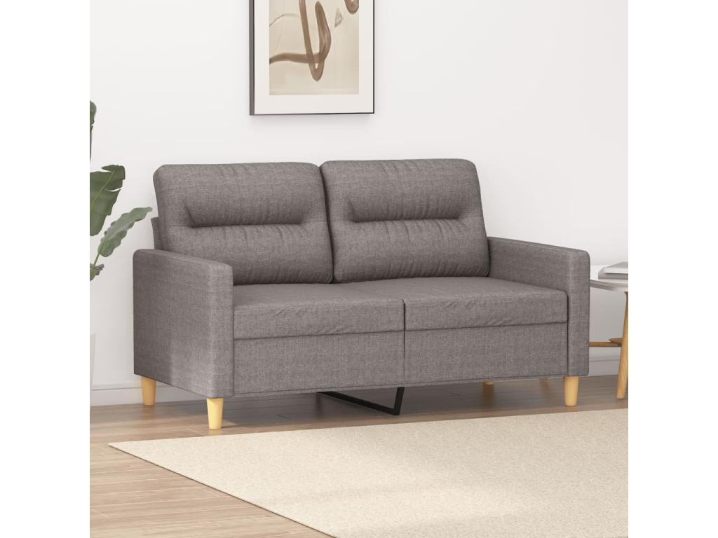 138 x 77 x 80 cm Sofa Fabric Metal Taupe