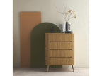 80 x 45 x 100 cm Dresser 4-drawer Wood Light Natural