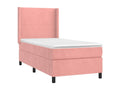80 x 200 cm Box Spring Bed Velvet Pink