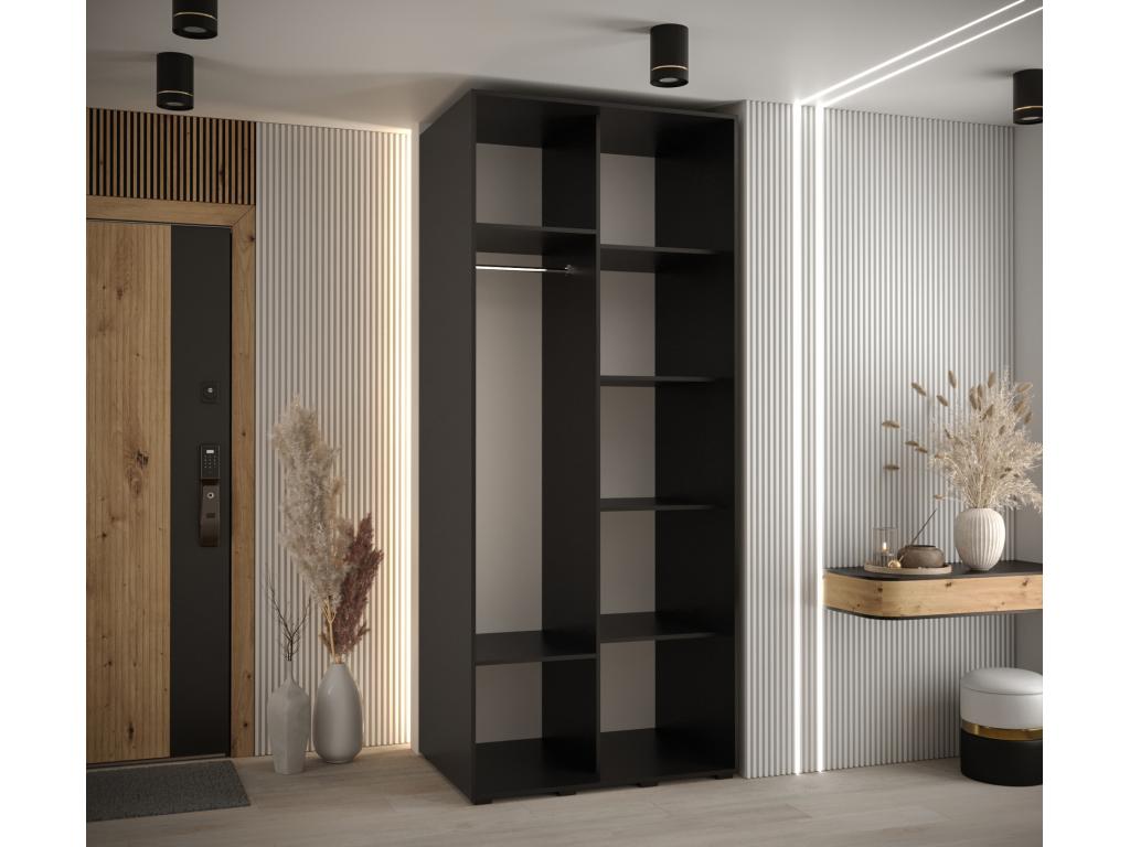 100 x 60 x 235 cm Wardrobe 2-door Wood White
