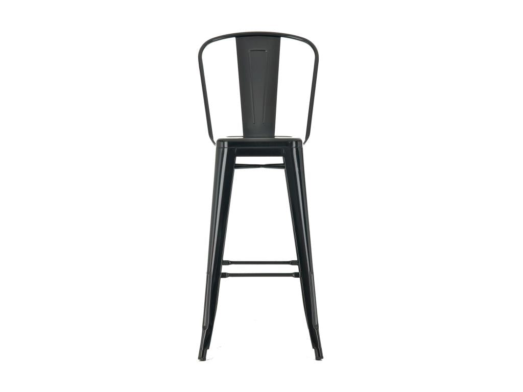 44 x 52 x 115 cm Stool Set of 4 Metal Black