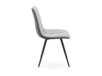 54 x 46 x 85 cm Chair Fabric Leather Gray