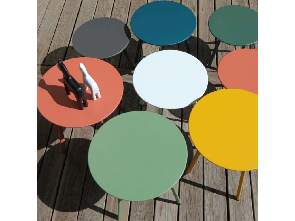 300 x 300 x 280 cm Coffee Table Steel Green