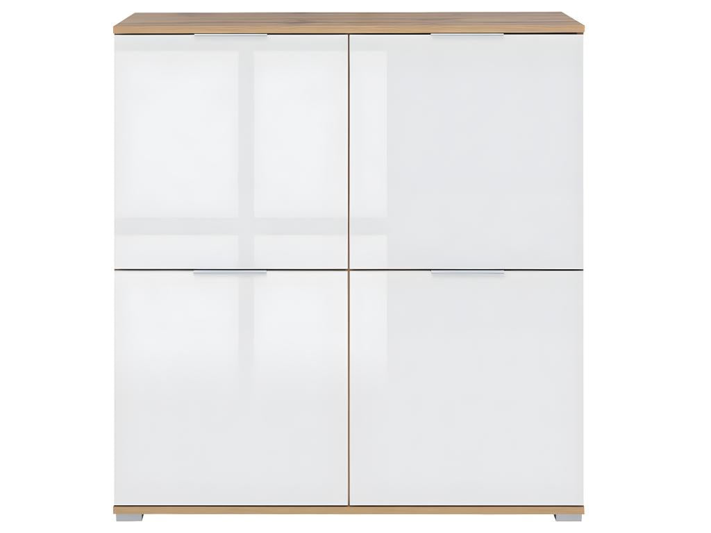 104 x 41 x 106 cm Sideboard 4-door Wood Light Natural