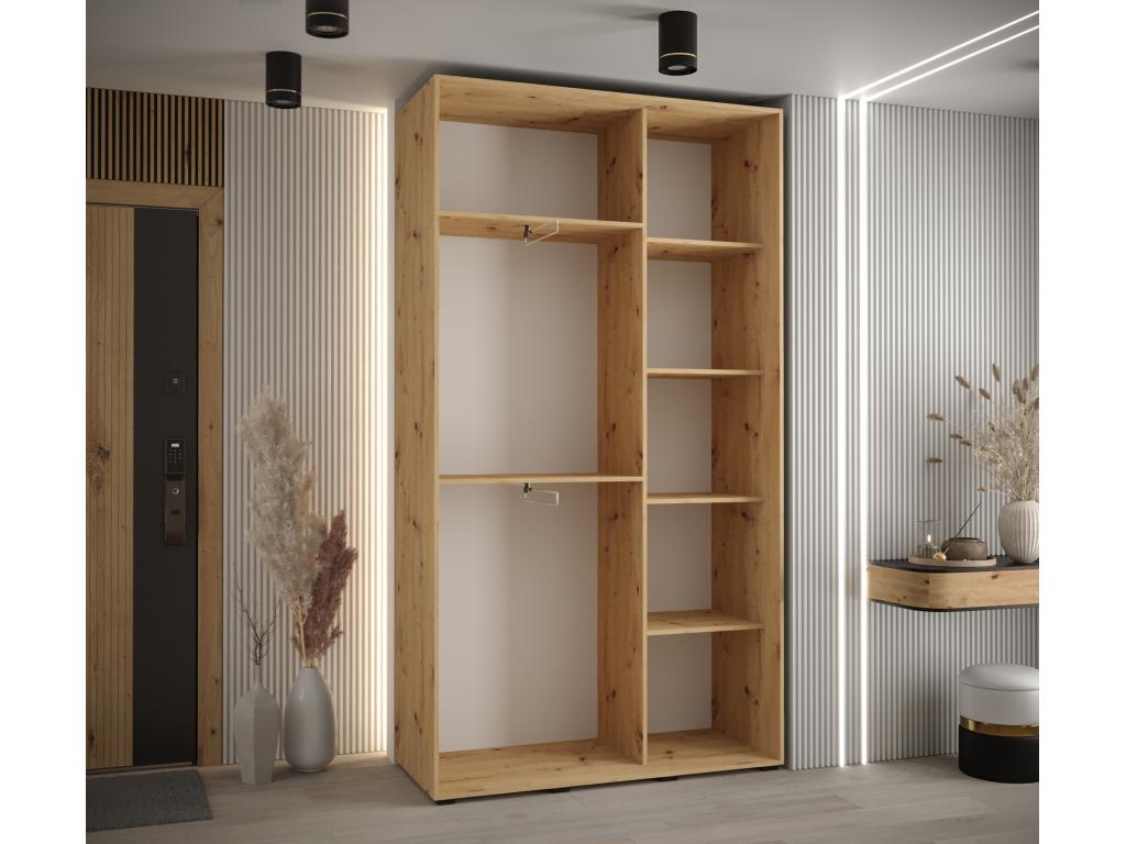 140 x 45 x 235 cm Wardrobe 2-door Wood Light Natural
