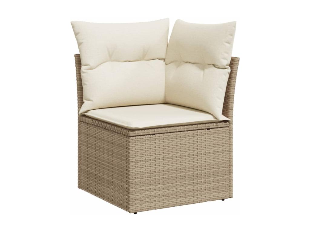 55 x 55 x 37 cm Patio Furniture Set 14-piece Resin Wicker Resin Beige