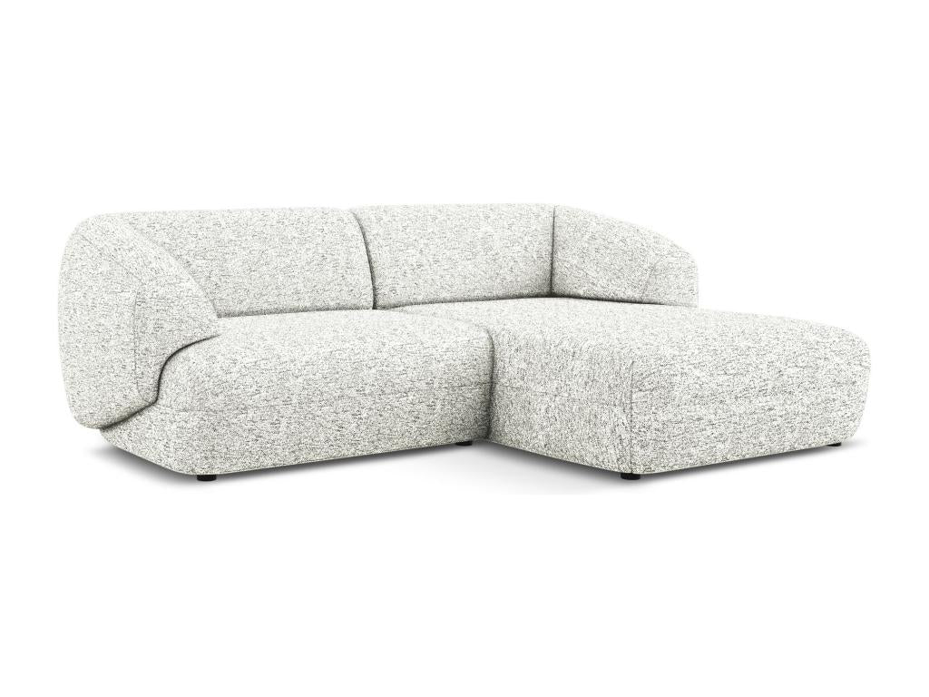 98 x 230 x 81 cm Sectional Sofa Wood White