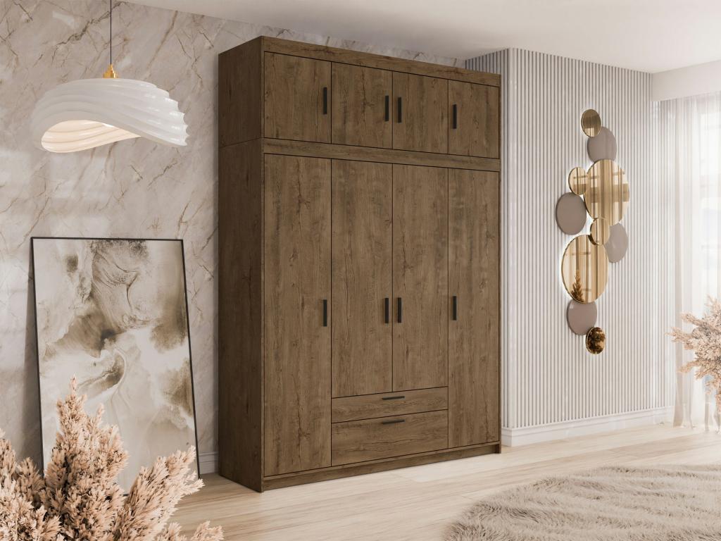 246 x 176 x 53 cm Wardrobe Wood Brown