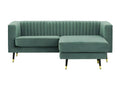 201 x 162 x 71 cm Sectional Sofa Metal Blue