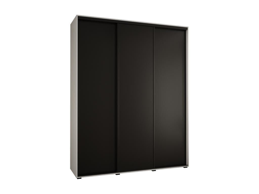200 x 60 x 235 cm Wardrobe 3-door Wood White